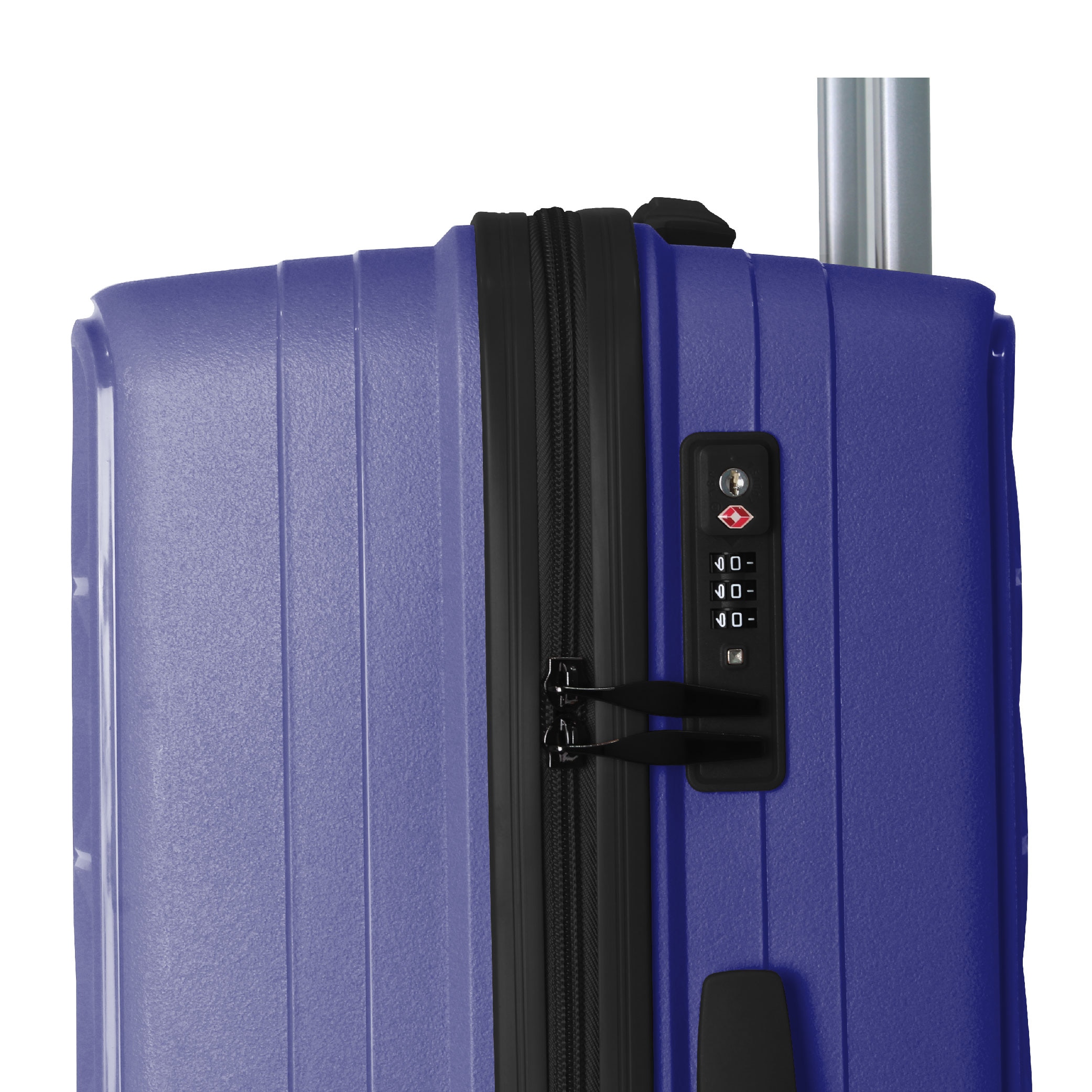 3-Piece Luggage Set Travel Lightweight Suitcases With Rolling Wheels, TSA Lock & Moulded Corner, Carry On Luggages For Business, Trip, (20"/24"/28"), Navy Blue_voghion.com